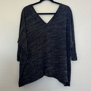 Gray/Black 3/4 Sleeve Tunic